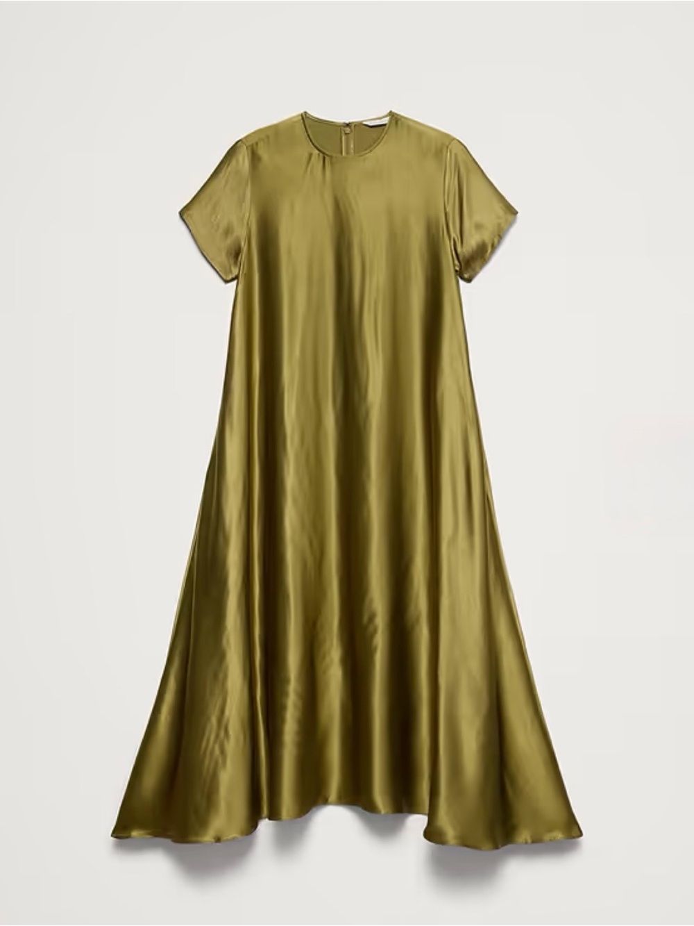 Aurelia Italian Satin Trapeze Maxi Dress
